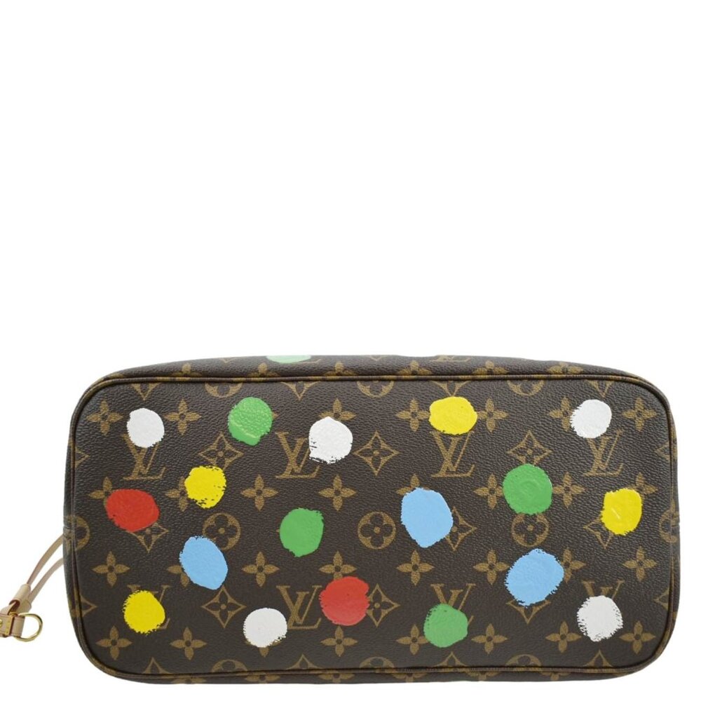 LOUIS VUITTON x YK Neverfull MM Monogram Canvas Shoulder Bag Brown - Picture 11 of 14